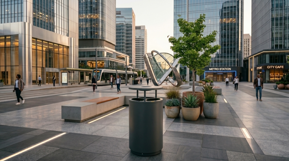 Outdoor waste sorting: when to choose dedicated steel bins