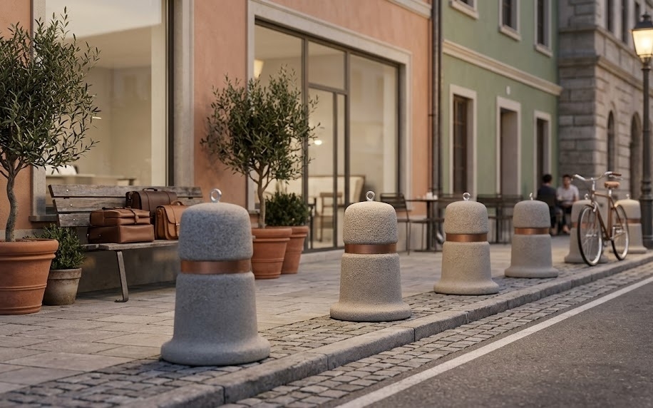 Roadside bollards: organize car traffic with ease.