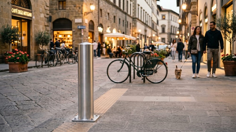 Parking bollards and bollards: how to select the right models for safety and urban continuity