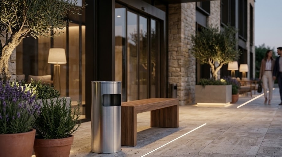 Outdoor ashtrays for bars and restaurants: how to keep your outdoor areas clean