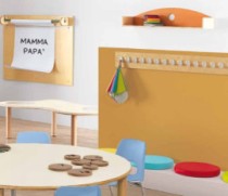 Coat racks and shelves for preschools