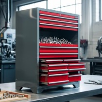 Small parts storage cabinets for workshops