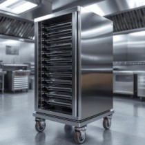 Tray and pan holding cabinets