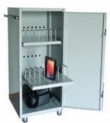Charging carts and cabinets for educational furniture
