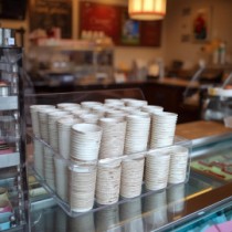 Ice cream cup displays for ice cream parlors