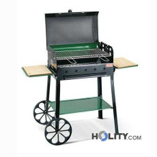 Charcoal barbecue super-equipped h17013