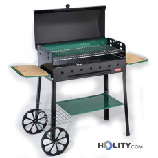 Charcoal barbecue three shelves h17016