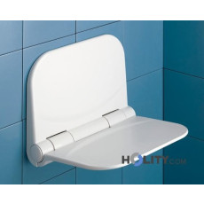 Flip-up seat for shower in  polypropylene without edges
