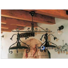 Lampadario  a sospensione in ferro battuto h16836