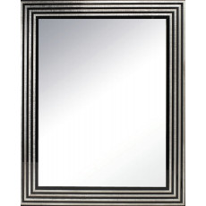 Specchio reversibile con cornice in legno laccata nera h3912