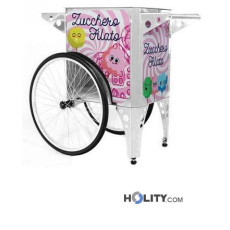 Cart for cotton candy machine
