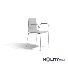 Chair alice scab  with armrests h74281 grey