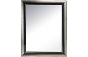 Specchio reversibile con cornice in legno laccata nera h3912