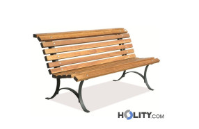 Panchina in legno e metallo h14016
