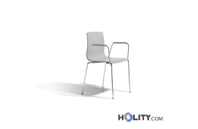 Chair alice scab  with armrests h74281 grey