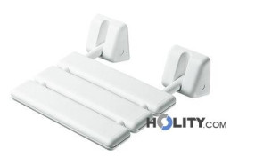 Folding non-slip seat for shower in ABS and aluminum