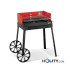 Charcoal barbecue with wheels h17009