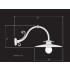 Wall lamp in wrought iron h16827 technical dimensions