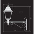 Wall lamp with diffuser in transparent polycarbonate h16848 technical dimensions