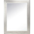 Reversible Mirror with wooden frame white and silver lacquered h3912