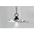 Suspension lamp made of wrought iron h16832