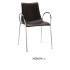 Upholstered chair with armrests with steel frame h74188