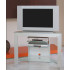 Tv stand in aluminum and glass with wheels h12509 grey