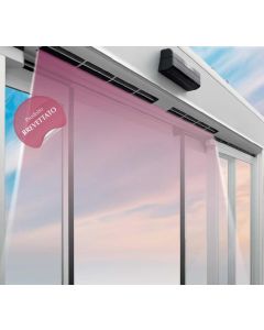 Automatic door with air barrier