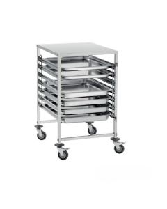 Carrello portateglie in acciaio h220154