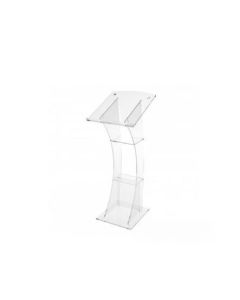 Podio in plexiglass con piano inclinato per meeting h33906
