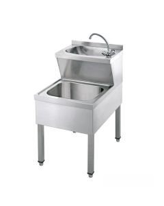 Lavamani con gambe in acciaio inox h29412