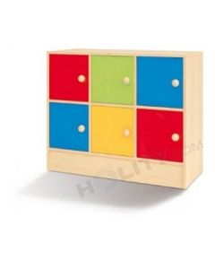 Mobile 6 ante colorate per scuole dell'infanzia h40230