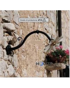 Lampada a muro in ferro battuto h16823