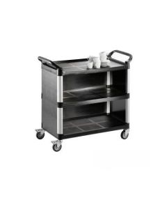 Carrello di servizio in alluminio e plastica h21592