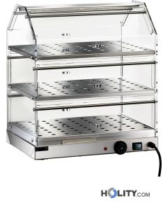 Vetrinetta riscaldata in acciaio inox 3 piani 50 cm h0999