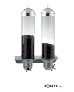 Wall-mounted cereal dispenser 5+5 lt h1005_25