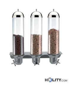 Wall-mounted cereal dispenser 3 containers h1005_26
