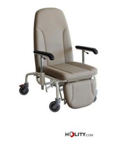 Blood collection chair with leg rest and wheels with brake h1016_11