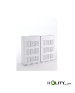 Metal office cabinet with sound-absorbing doors h1033_13