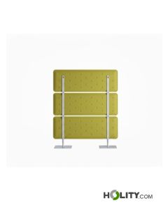 Sound-absorbing partition with 3 horizontal panels H1033_21
