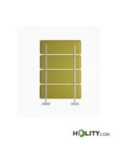 Sound-absorbing partition with 4 panels h1033_23
