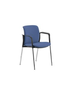 Chrome-plated conference room chair with armrests h1038_28