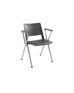 Conference room chair with chrome frame h1038_33