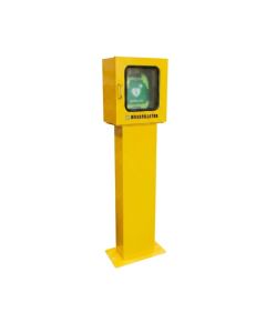 Piantana con teca da esterno con defibrillatore h1043_64