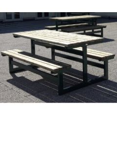 picnic-table-and-benches-with-wooden-slats-h109214