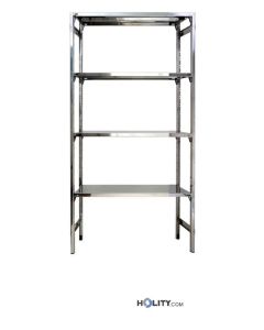 Scaffale in acciaio inox 4 ripiani lisci 60x40xh180 cm h11117 dimensioni