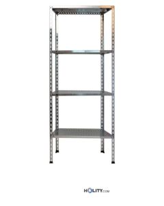 Scaffale con 4 ripiani asolati 130x40xh180 cm h11148 dimensioni
