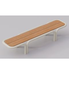 Minimal wood and metal bench h140_534