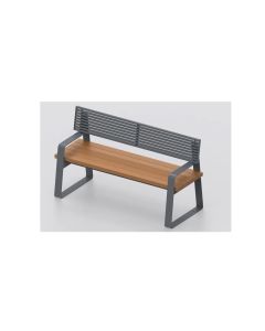 Public space bench with backrest h140_562