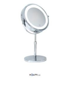 Specchio cosmetico ingranditore da tavolo con luce h16423